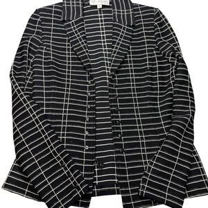 St. John Chic Black and White Plaid Women's Jacket
